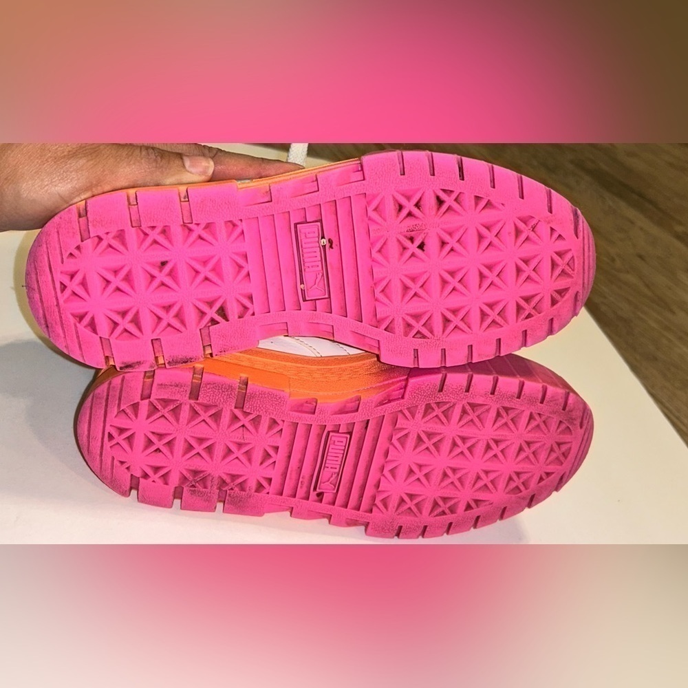 PUMA Mayze Daybreak "White/Pink" G​rade School Girls' Shoes - Picture 12 of 13